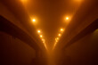 Nibelungenbrücke Nachts bei Nebel