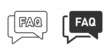© Lysenko.A - Faq speech bubble icon in flat style. Question vector illustration on white isolated background. Communication sign business concept.