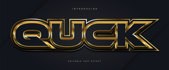 Bold Black and Gold Text Style Effect