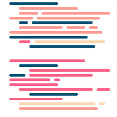 Code on screen vector illustration, flat cartoon coding lines simulation