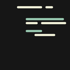 Code on screen vector illustration, flat cartoon coding lines simulation