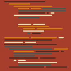Code on screen vector illustration, flat cartoon coding lines simulation