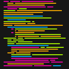 Code on screen vector illustration, flat cartoon coding lines simulation