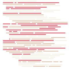 Code on screen vector illustration, flat cartoon coding lines simulation