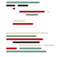 Code on screen vector illustration, flat cartoon coding lines simulation