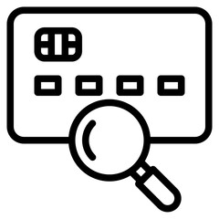 Wall Mural - credit card outline style icon