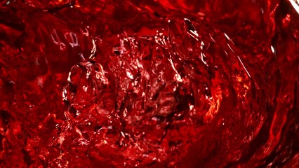 Poster - Super slow motion of red wine in whirl shape. Filmed on high speed cinema camera, 1000 fps.