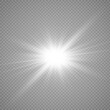 © NAUM - Special lens flash, light effect. The flash flashes rays and searchlight. illust.White glowing light. Beautiful star Light from the rays. The sun is backlit. Bright beautiful star. Sunlight. Glare.