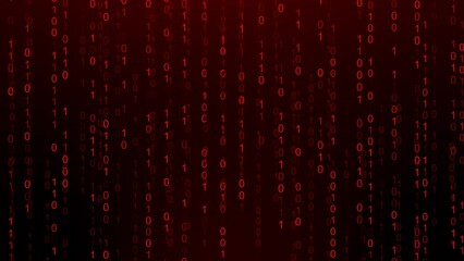 Hacker attack concept. Binary code. Zeros and ones on screen. Programming. Coding.