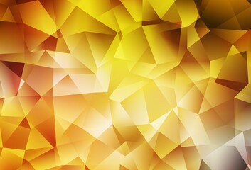  Dark Yellow vector shining triangular backdrop.