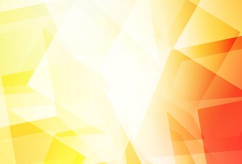 Light Red, Yellow vector shining triangular layout.