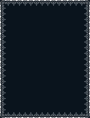 Wall Mural - Vector border frame. Background or book page. Simple rectangular billboard, plaque, signboard or label 