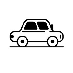 Wall Mural - car icon in simple glyph style isolated on white background