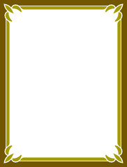 Wall Mural - yellow border frame board. vector background or book page. simple rectangular billboard, plaque, sig