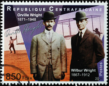 Orville And Wilbur Wright On Postage Stamp