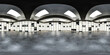 360 degree full panorama environment map of empty hall with tile pattern walls glossy concrete floor 3d render illustration hdri hdr vr virtual reality