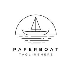 Wall Mural - modern boat logo vector illustration