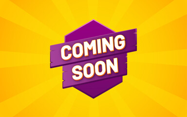 Wall Mural - coming soon banner with editable text effect