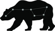 Ursa major constellation on the background vector isolated illustration bear