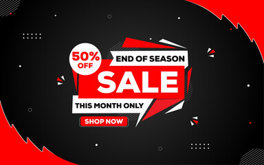 Wall Mural - end of season sale modern banner design.