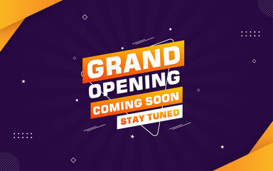 Grand opening modern banner design.