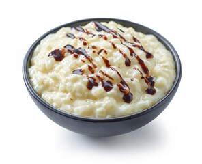 Canvas Print - bowl of rice milk pudding