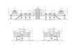 © Free_styler - Private townhouse facades, detailed architectural technical drawing, vector blueprint