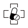 apteka symbol, ikona lekarstwa