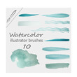 © Darya - Watercolor brushes for illustrator.water, seaDry brush