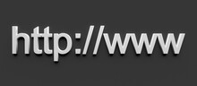 Http Www Internet Web Address In Search Bar Of Browser. 3d Rendering