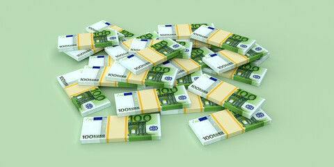 Wall Mural - Stack of Euro money. Business and finance concepts