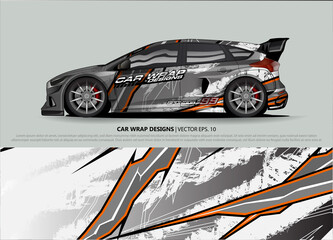 car wrap design. simple lines with abstract background vector