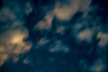Wall Mural - night sky with stars and clouds