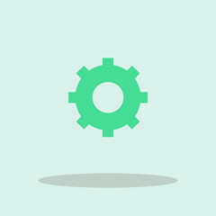 Sticker - Settings gear vector icon illustration sign