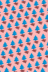 Seamless pattern of fir trees