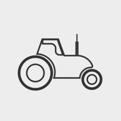 Wall Mural - Tractor vector icon illustration sign