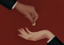 Businessman Gives Man A Gold Coin