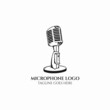 © Mashoid Studio - vintage microphone logo vector, podcast icon illustration, radio classic design