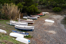 Boats On Small Port Beach