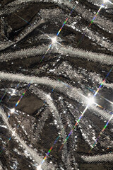 Shiny silver sequin background