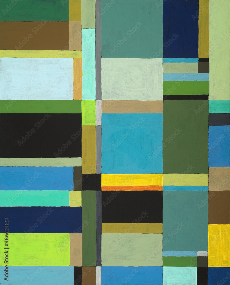 Foto An abstract painting; an irregular grid of rectangles. do Stock ...