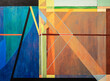 © Clive Watts/Stocksy - A geometric abstract painting; one of a series.