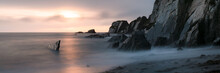 Ayrmer-cove-south-hams-devon-coast-beach-sunset-panorma