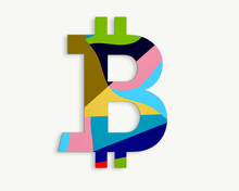 Colorful Bitcoin Symbol