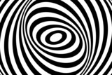 Fototapeta Perspektywa 3d - Black white abstract striped background. Optical art. Vector.