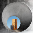 © Vaidas Bucys/Stocksy - Modern city skyscrapers with industrial concrete wall
