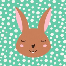Happy Rabbit, Animal Illustration