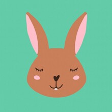Happy Rabbit, Animal Illustration