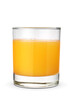 Glass of orange juice isolated on white.