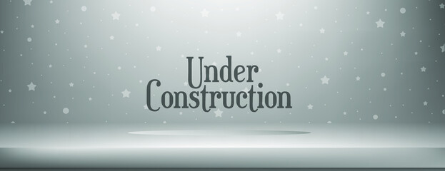 Wall Mural - under construction warning sign	